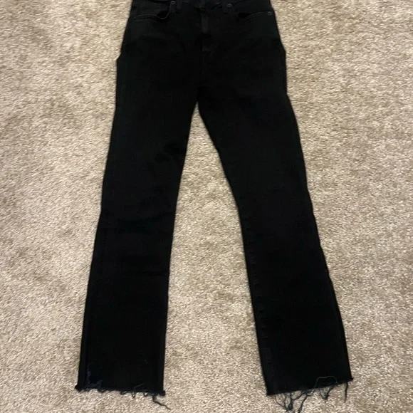 7 for all mankind high waist slim kick black 25 $153 - Picture 7 of 14